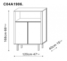 Tall Storage Cabinet dimensions