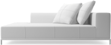 Balance contemporary large chaise sofa