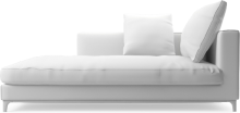 Crescent contemporary medium narrow chaise sofa