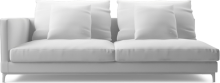 Crescent contemporary large deep sofa section