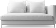 Crescent contemporary small deep sofa section