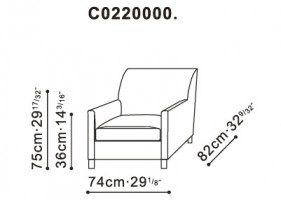 Talk Armchair dimensions