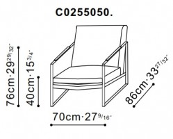 Leman Lounge Chair dimensions