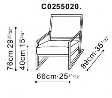 Simon Lounge Chair dimensions