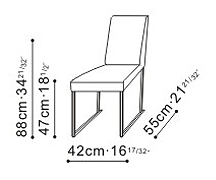 Edge Dining Chair dimensions