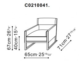 Emily Lounge Chair dimensions