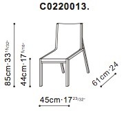 Flora Dining Chair dimensions