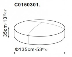 Puck Extra Large Footstool dimensions