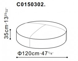 Puck Large Footstool dimensions