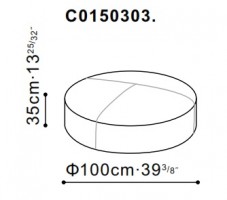 Puck Medium Footstool dimensions