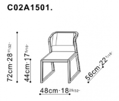 Ming Dining Chair dimensions
