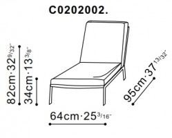 Arc High Backed Lounge Chair dimensions