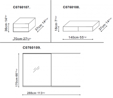 Accessories dimensions