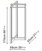 Coat/Towel Rack dimensions