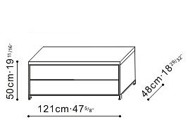 2 Drawer Storage Unit dimensions