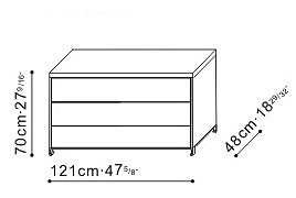 3 Drawer Storage Unit dimensions