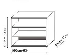 Low Bookcase/Shelving Unit dimensions
