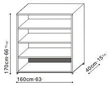Tall Bookcase/Shelving Unit dimensions