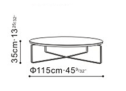 Mesa de caf redonda Flex