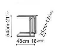 Mesa de cama cuadrada Flex